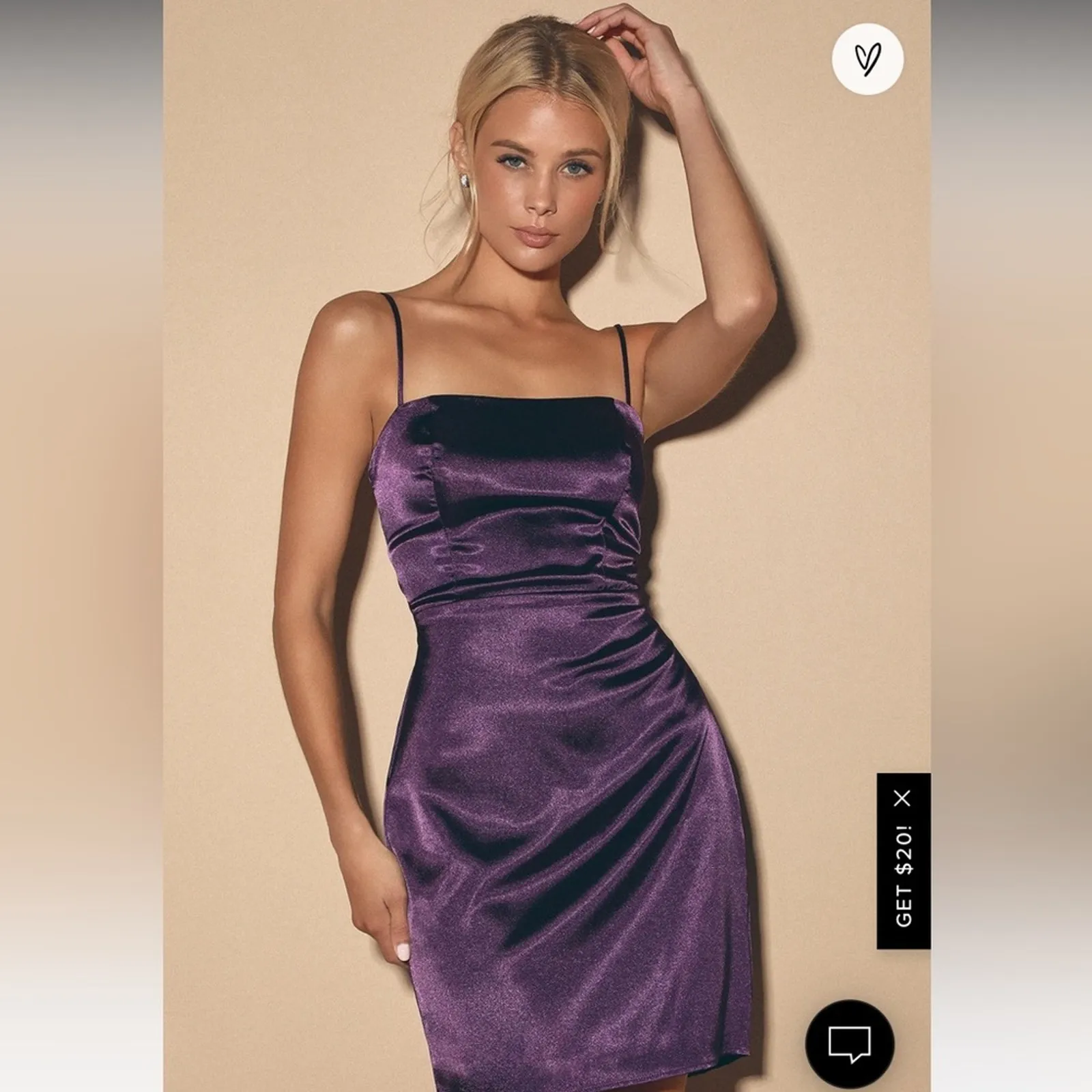 Lulus Emalee Dark Purple Satin Mini Dress - Image 7