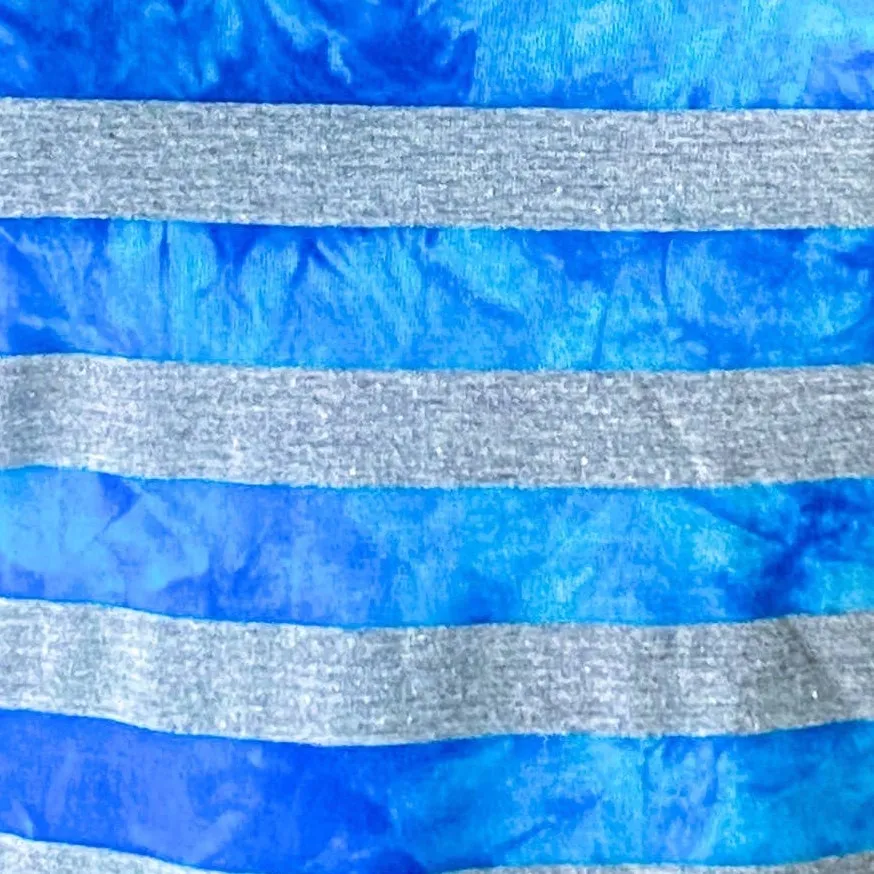 LOLE Bright Blue & Gray Activewear Eco Friendly Short Sleeve Top ~ Women's SMALL - Image 6