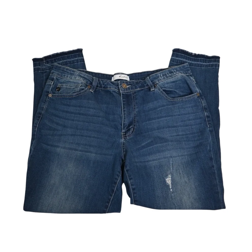 KanCan Women's 2XL Girlfriend Relaxed Skinny Jean Blue Size 34 - Image 4