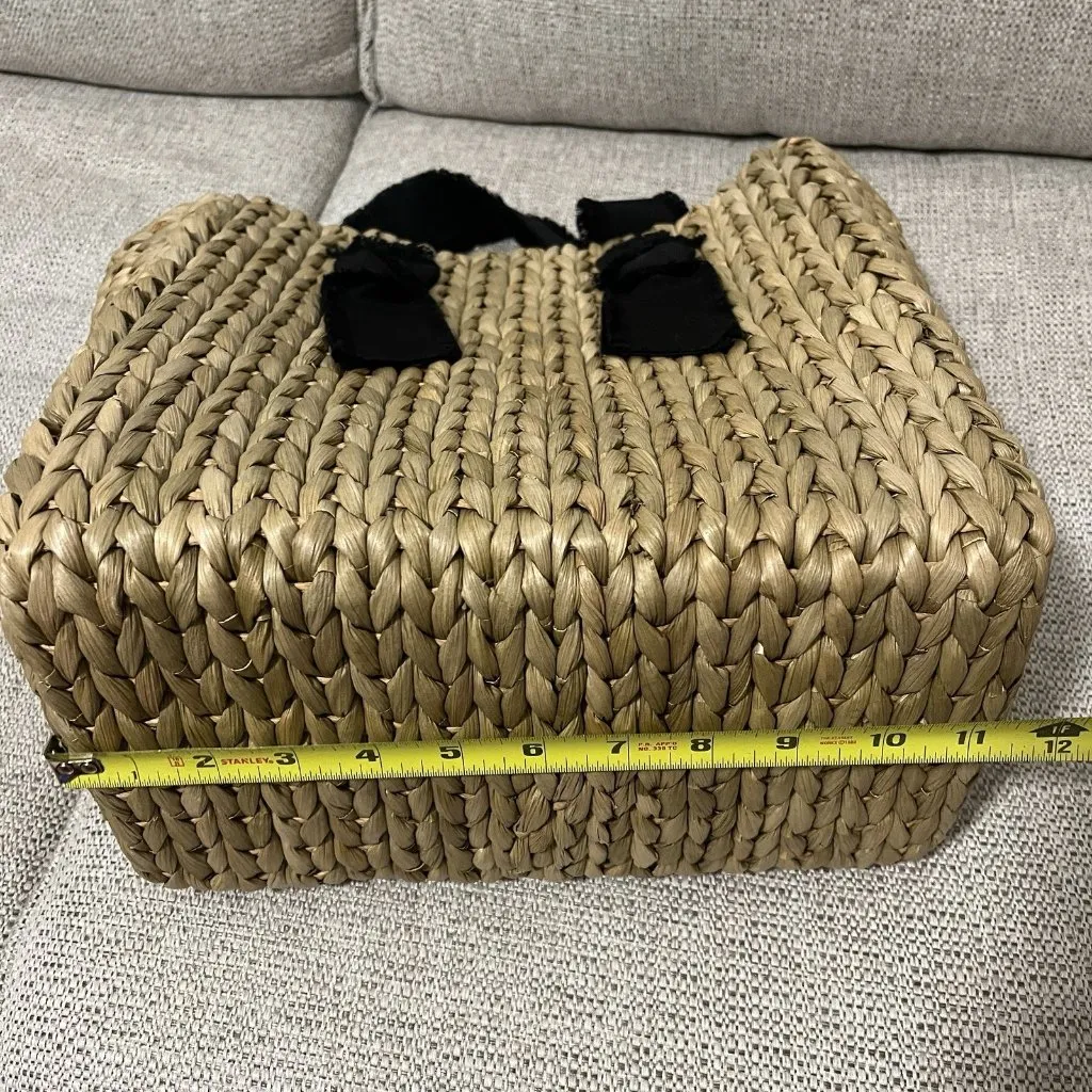 Pamela Munson Petite Isla‎ Bahia Cornhusk Tote Bag with Black Straps - Image 11