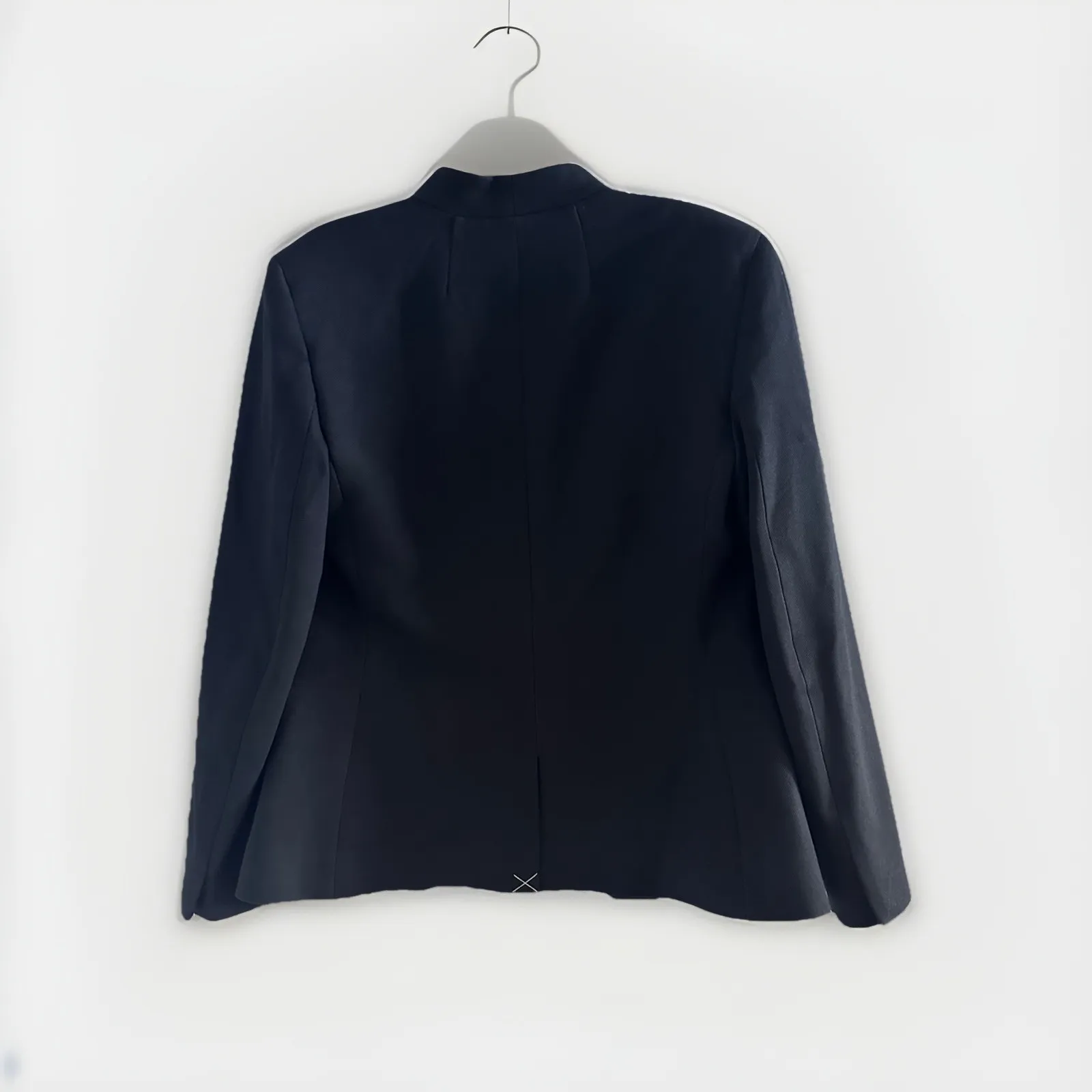 J CREW Going Out Blazer In Stretch Twill Black Size 4 Blue - Image 7