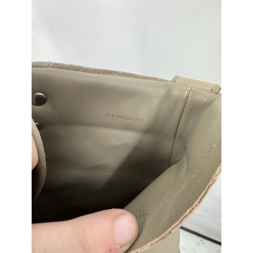 Vince Rowan Toe Padded Lace Up Platform Shoe Women 6.5 Tan High Top Sneaker - Image 8