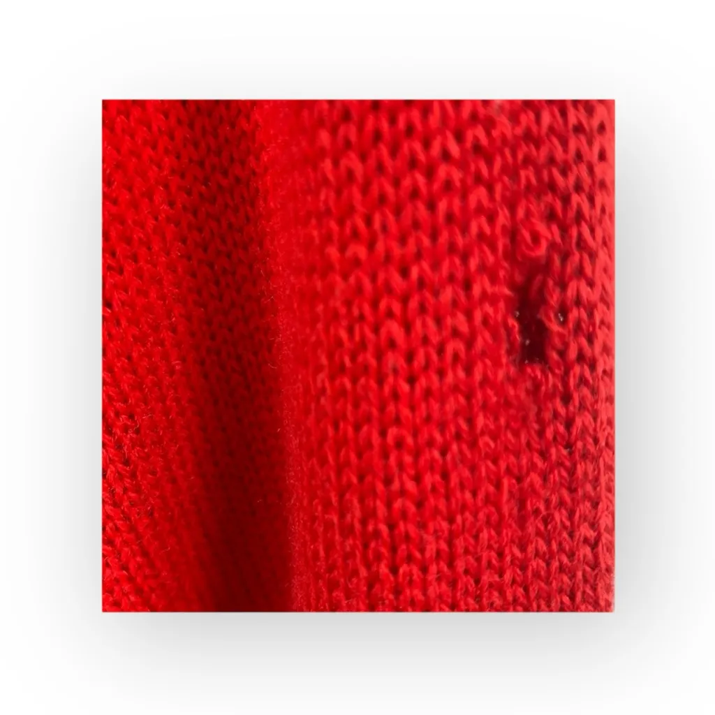 Vintage 70’s: St John Marie Grey ♔ Button Collar Knit Pullover Cardigan ♔ Red ♔ - Image 9