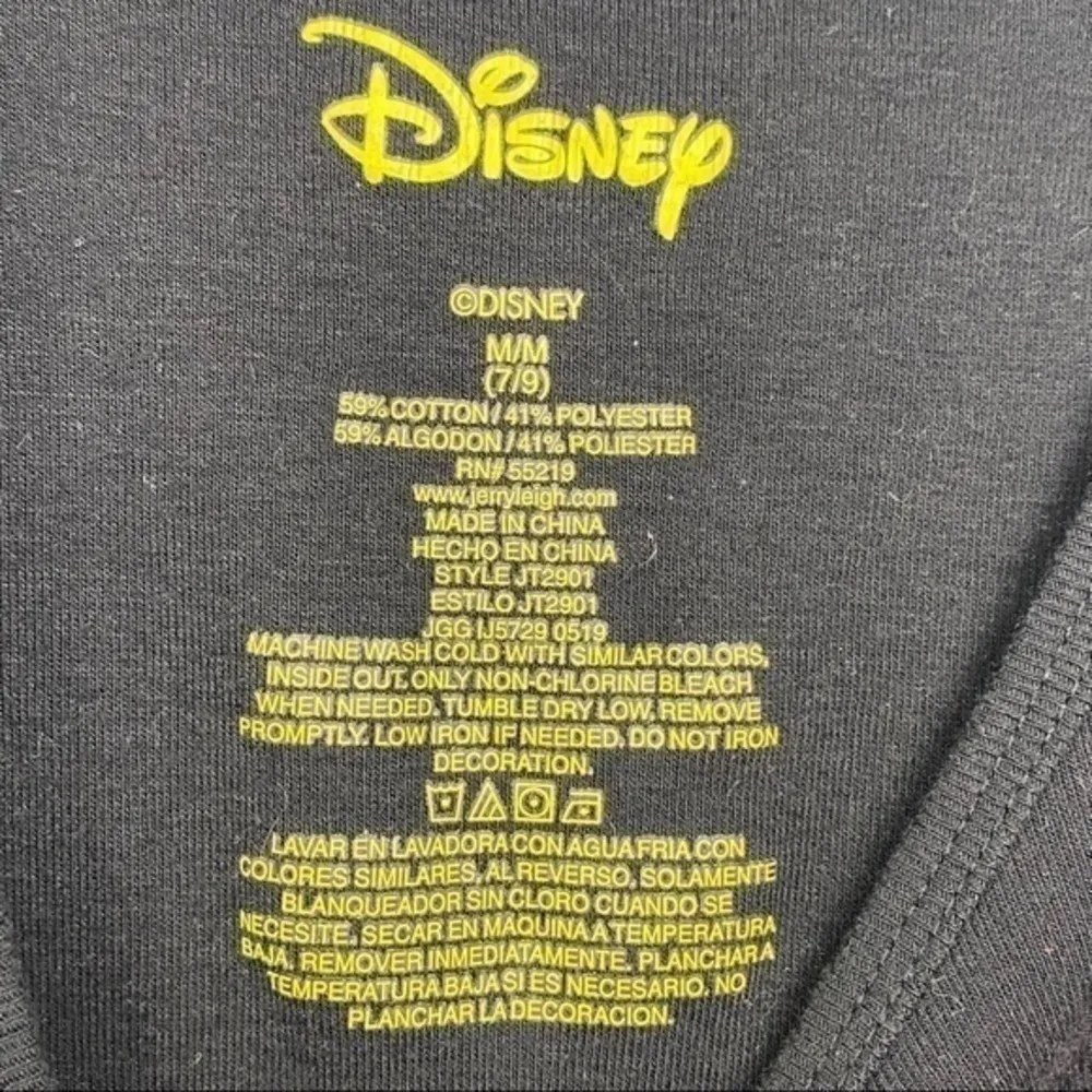 Disney NEW Mickey Mouse Black Tank Top Size 7/9 S - Image 3