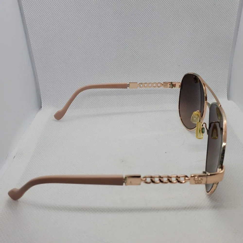 Jessica Simpson Pink & Gold Aviator Sunglasses - Image 3