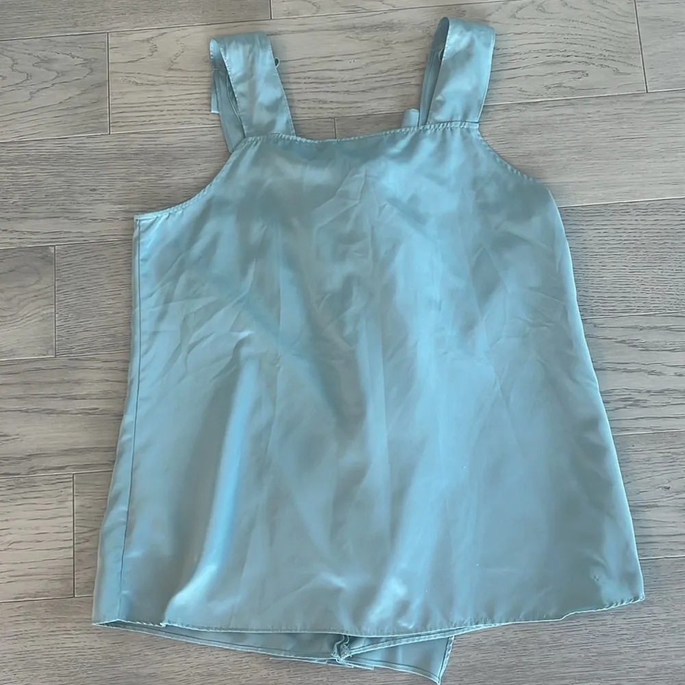 Simply Vera Vera Wang Sleeveless Blue Blouse Medium - Image 5