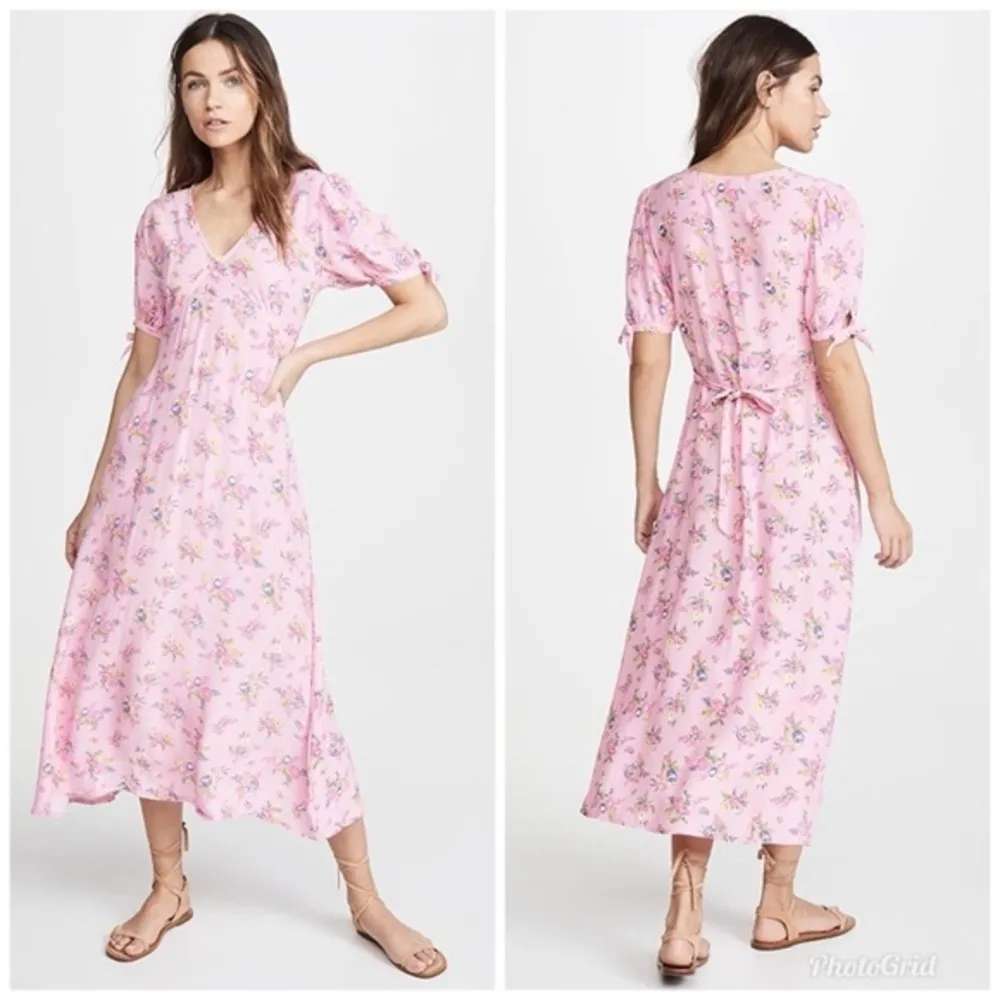 Faithfull the Brand Daija Midi Dress Juliette Floral loveshackfancy bows peony - Image 10