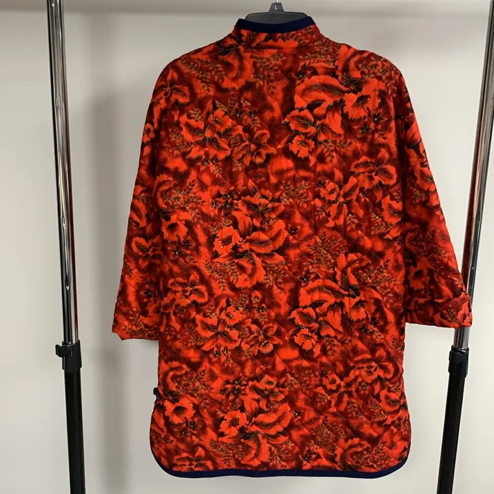 Vintage Red & Blue Kimono Style Jacket Size M Size M - Image 5