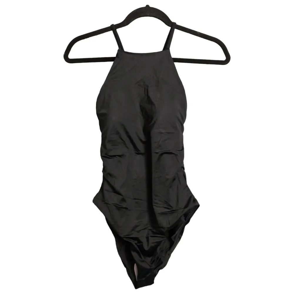 Andie Asbury Eco Nylon One Piece Black Adjustable Criss Cross Back L New - Image 2