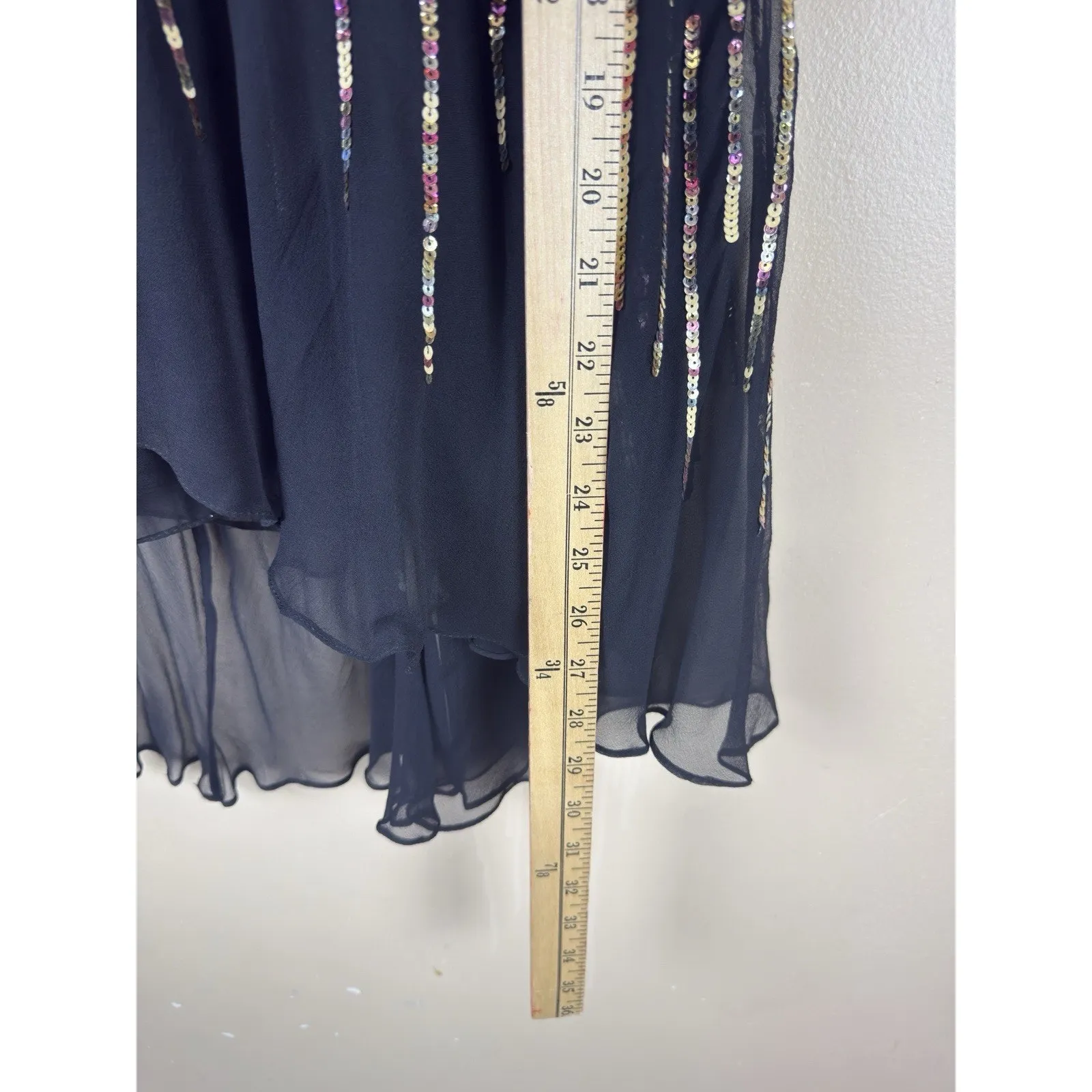 Sherri Hill Women’s Mini Dress Size 14 Strapless Sweetheart Tornasol Sequins - Image 14