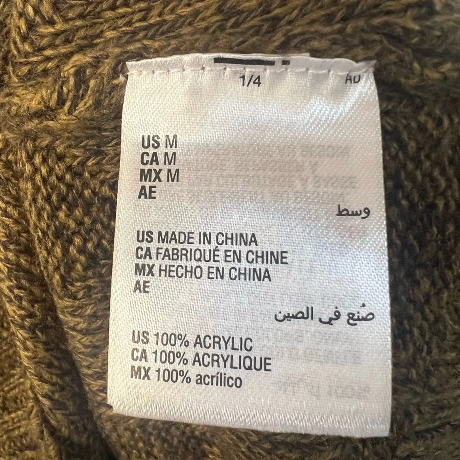 Karen Scott Women's Olive Sweater pullover Argyle Diamond Pattern Size Medium - Image 6