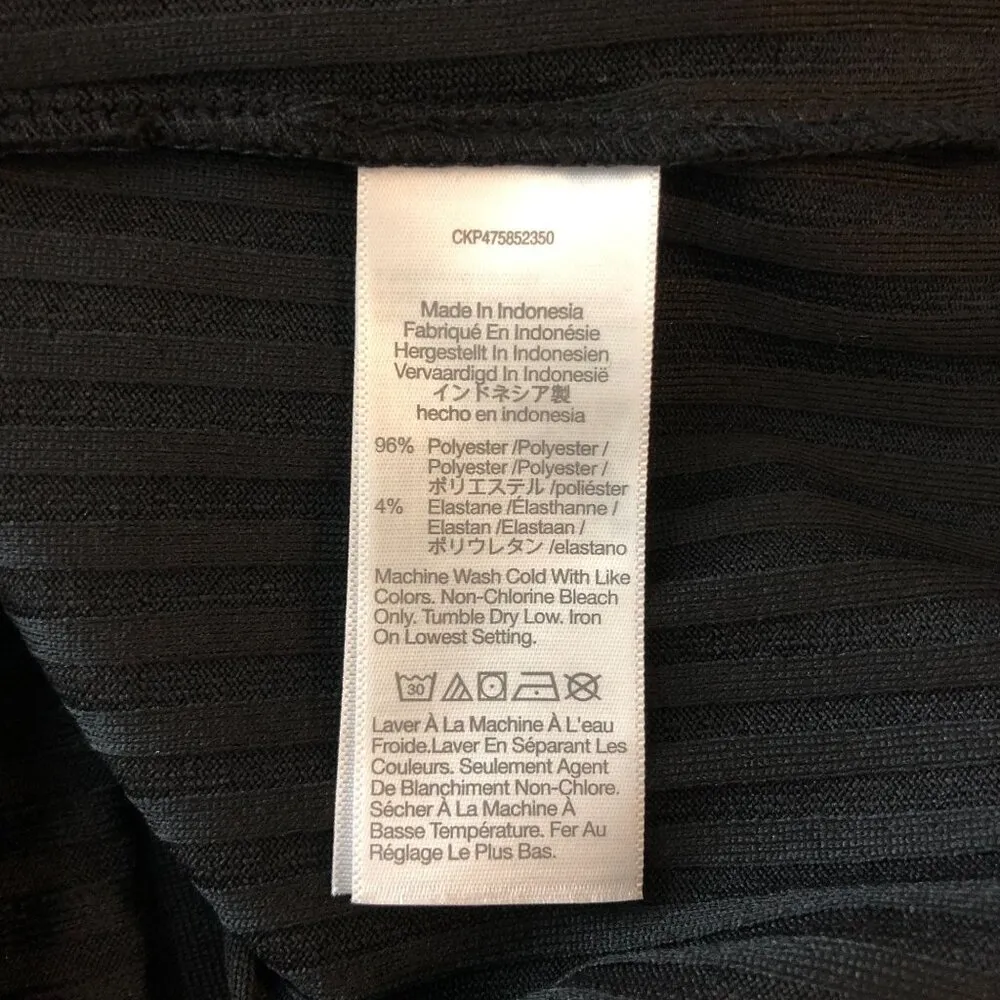 Madewell Womens Ribbed Cutaway Crewneck Tank True Black L - Image 7