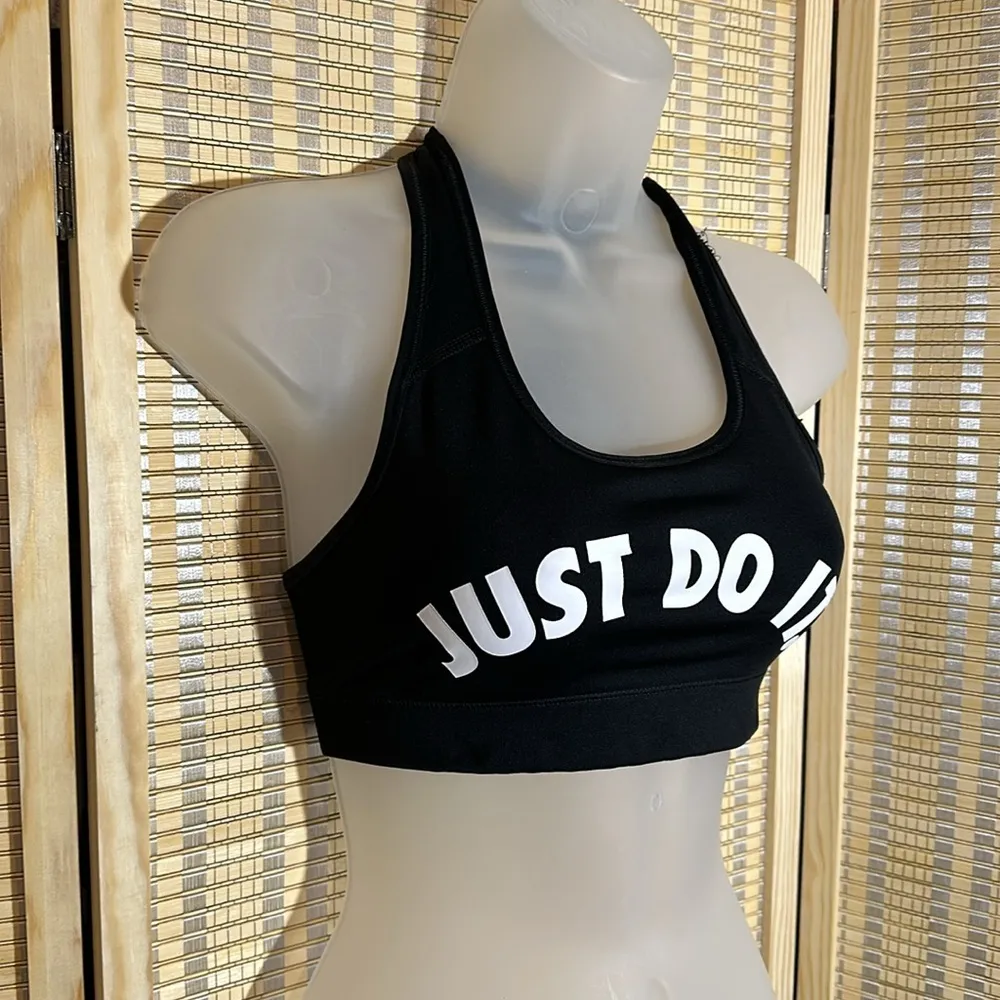 Nike Dri-Fit Black Just Do It Racerback Sports Bra X-Small - Image 2