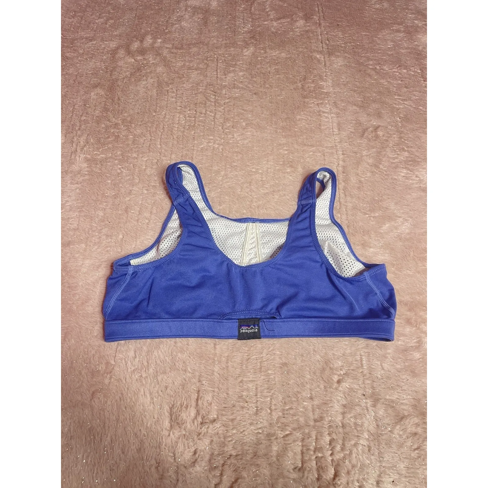 Patagonia Capilene Sports Bra Women's Size 38/40CD Blue - Image 4