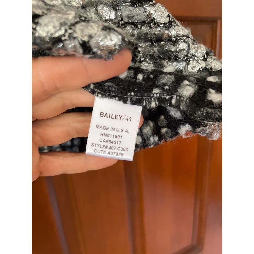 Bailey 44 metallic silver sweater tank top Large - Image 3