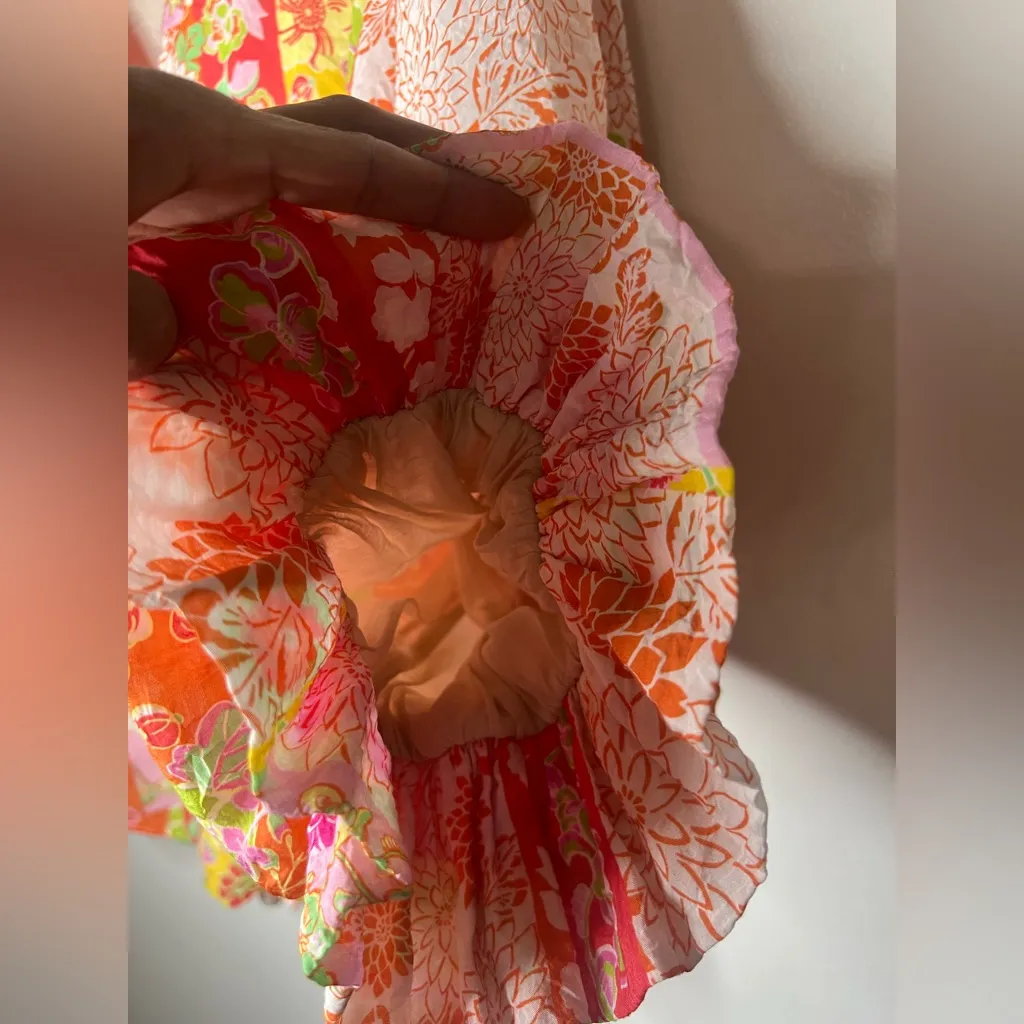 Fate Colorful Floral Blouse size medium Pink - Image 6