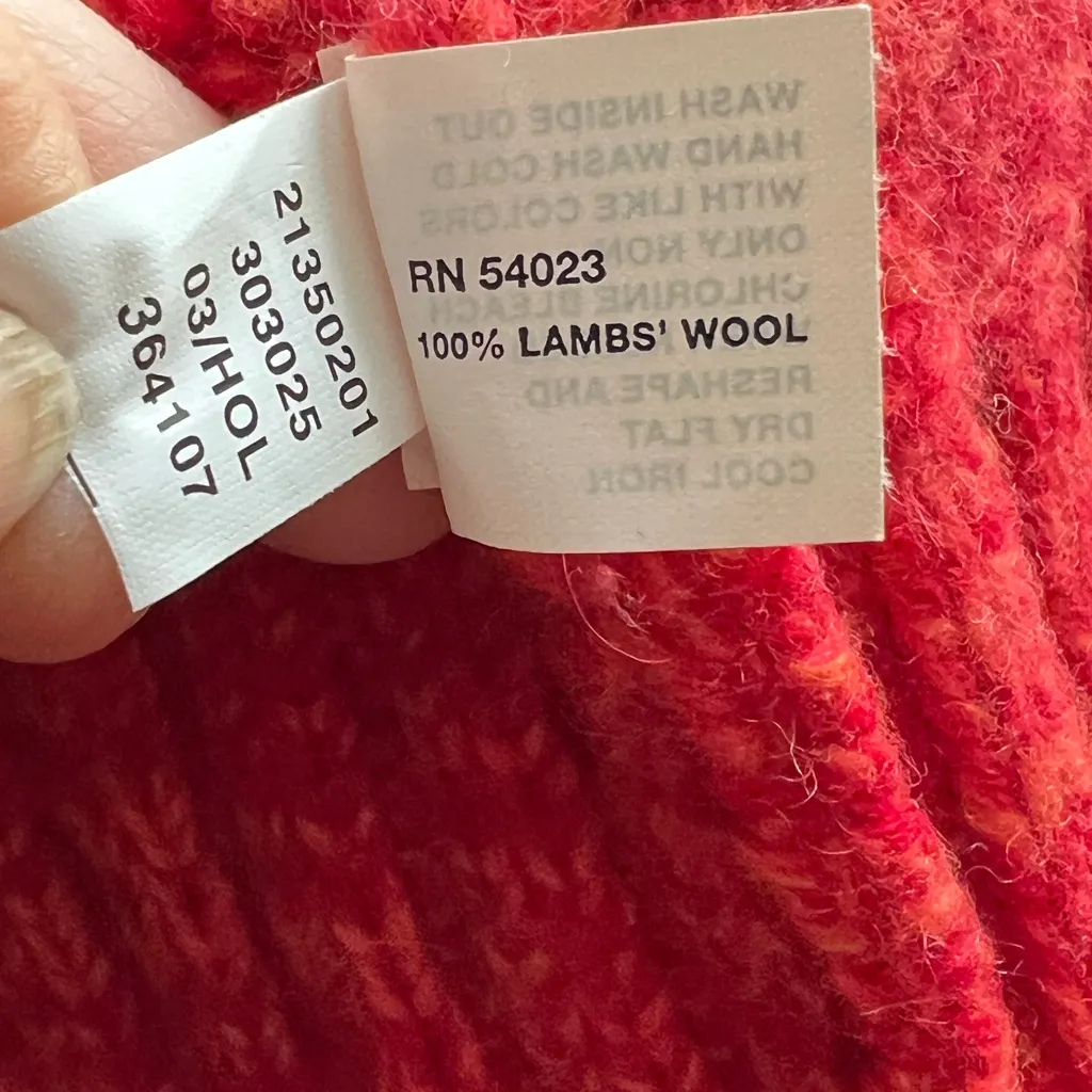 GAP 100% Lambs Wool Fair Isle Turtleneck Sweater. SZ.L - Image 4