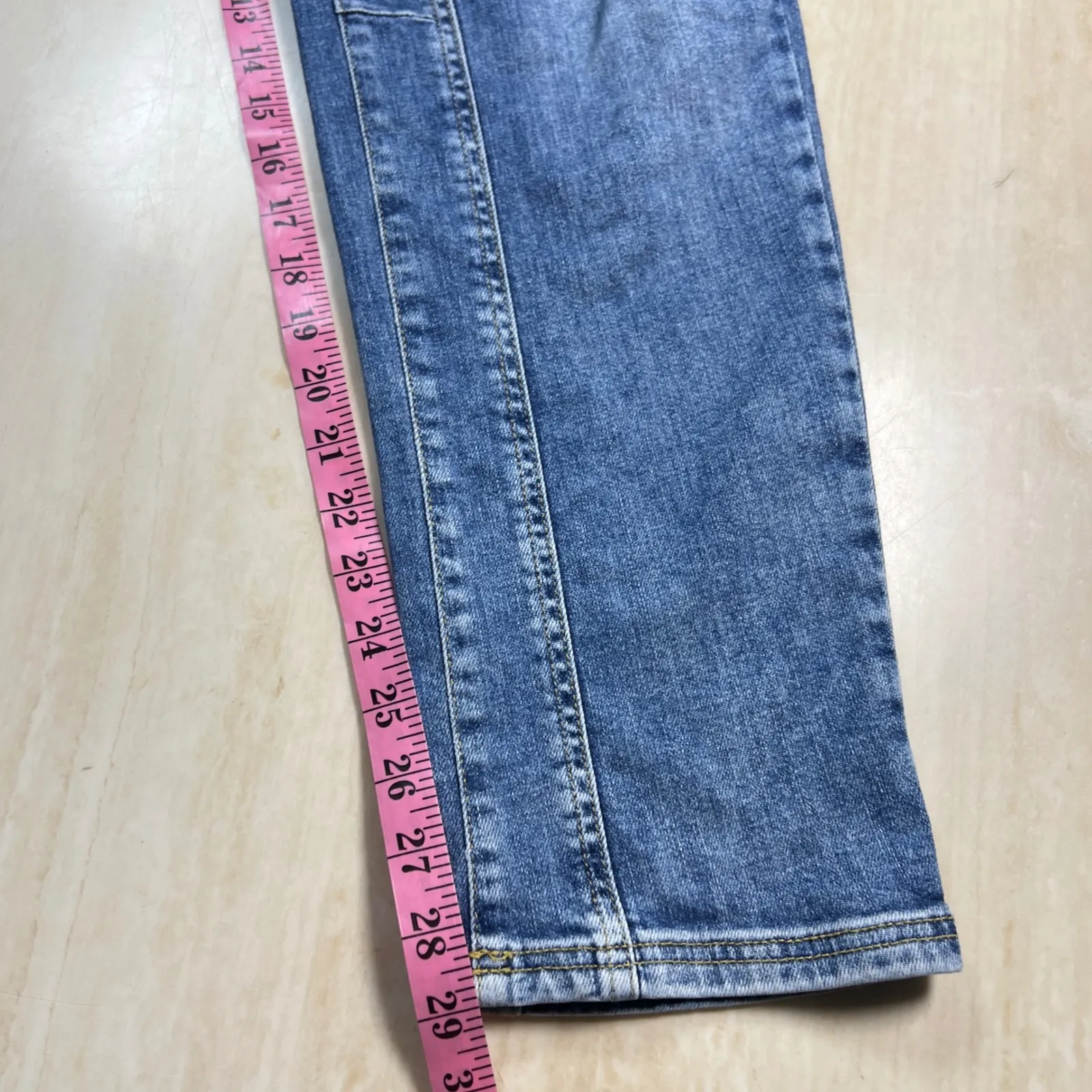 PILCRO Women's Size 28 Blue Denim Carpenter Jeans Utility Pockets Straight Leg - Image 10