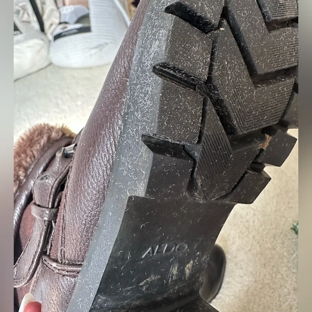 fur trimmed ankle booties - Image 4