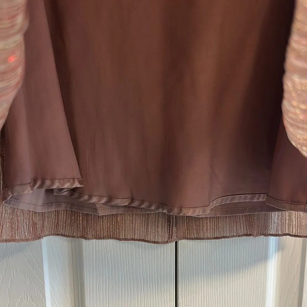 eri + ari Women’s Sleeveless Rose Gold Shimmer Top - Image 5