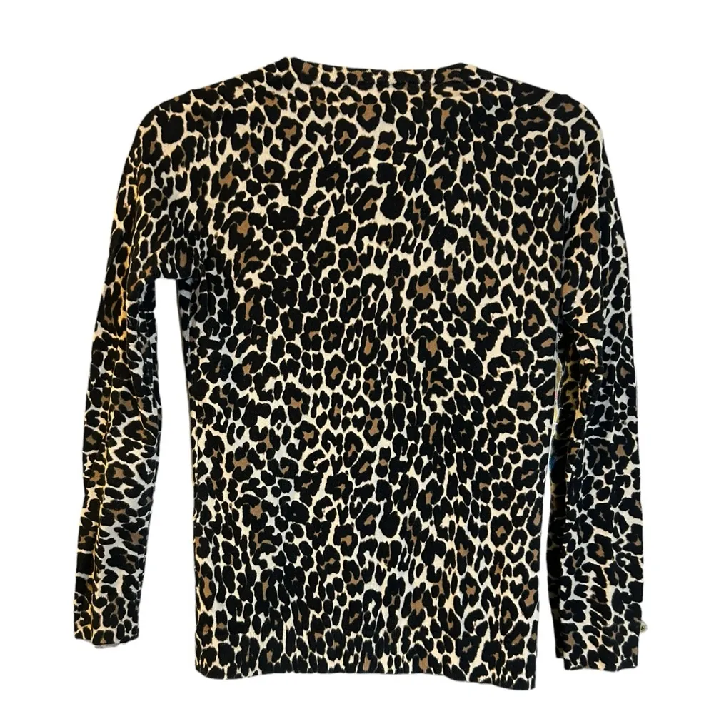 J.Crew Animal Print Teddie Cotton Sweater - Image 2