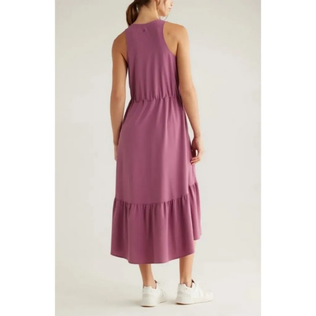 💕ZELLA💕 Pursuit Tiered Midi Dress ~ Purple Thunder Medium M NWT - Image 8
