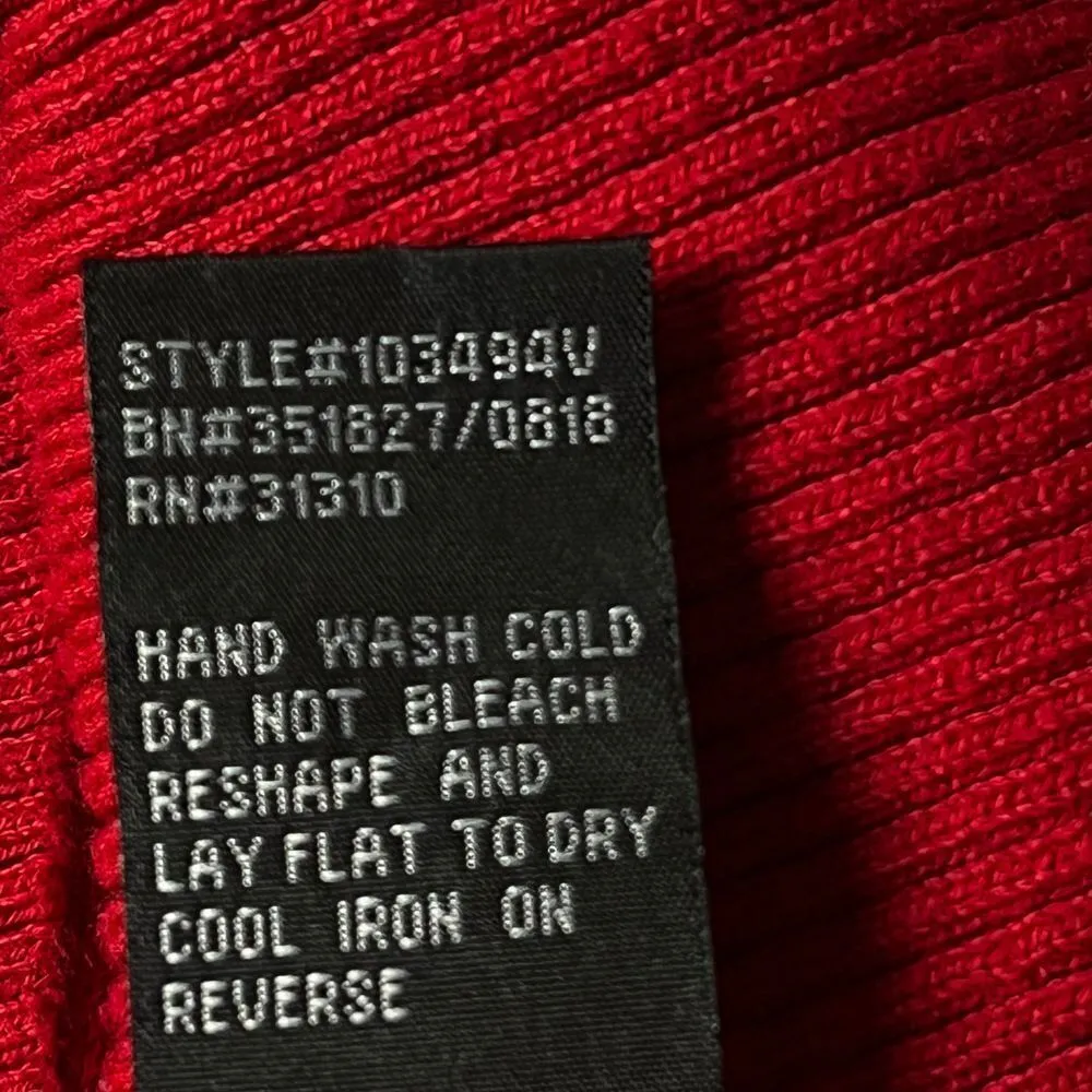 Red Knit Sweater Dress with Lace - Image 5