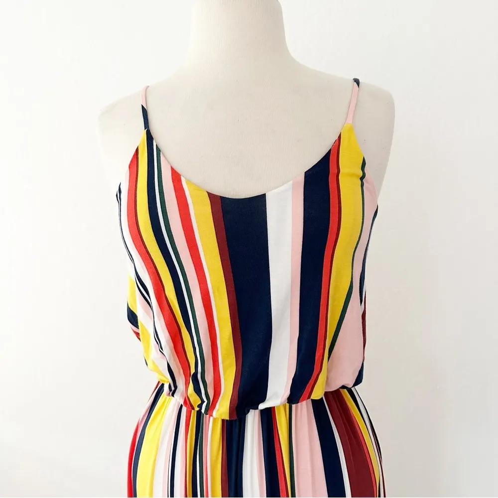 All in Favor Yellow Multi Stripe Knit Maxi Dress NWT | Small - Image 3