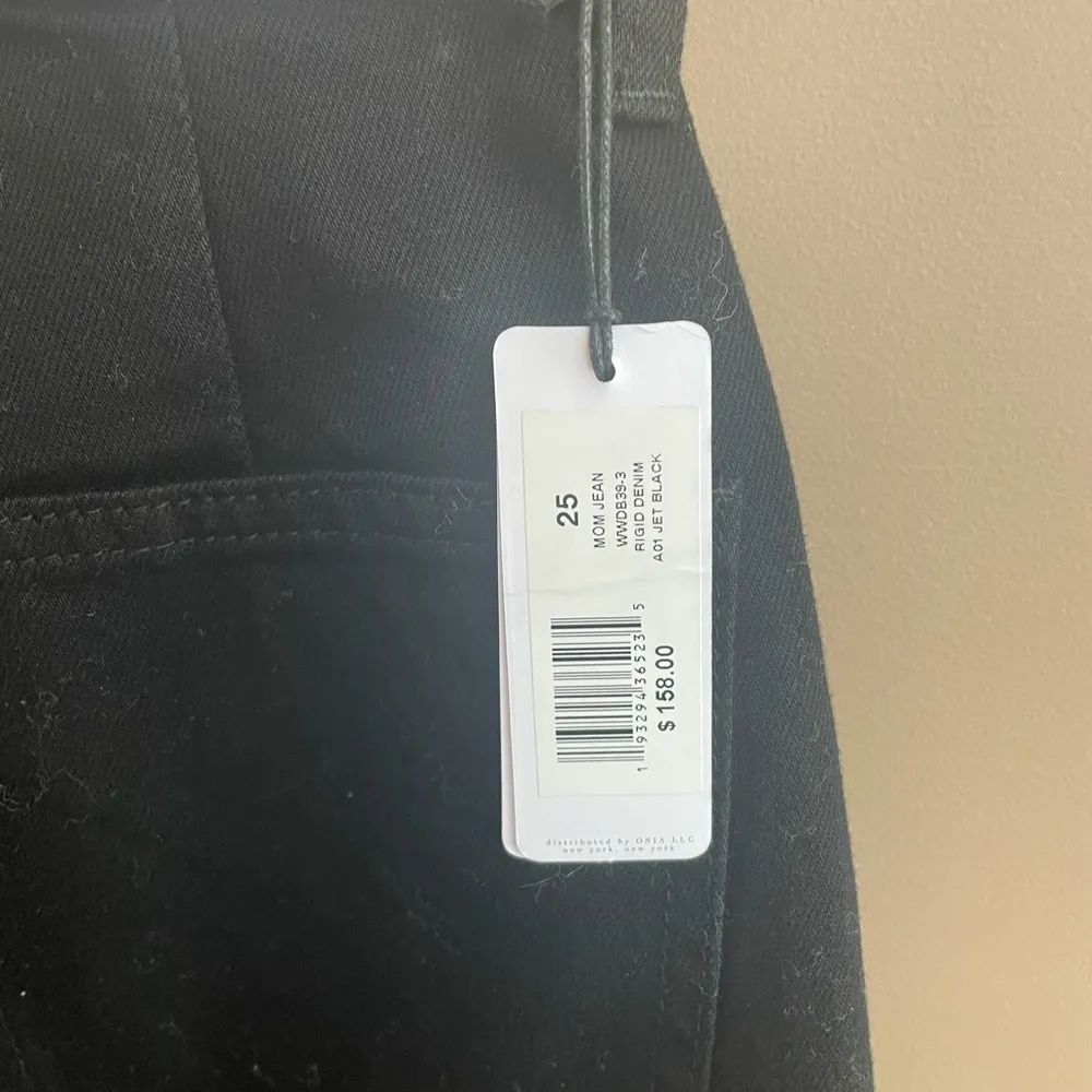 NWT WeWoreWhat Mom Rigid Denim Jeans in Jet Black Size‎ 25 - Image 6