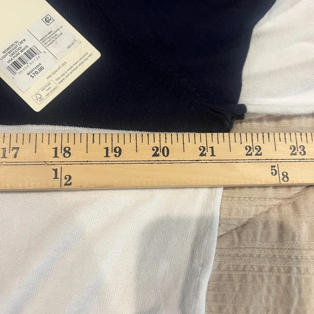 Walter Hagen Sweater Women XL Navy Lightweight Crew Golf USA Blue - Image 5