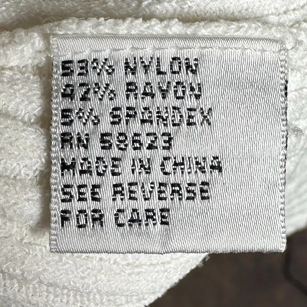 Carol Rose White Ribbed Knit Sweater Tank Top Stretch Deep V Knit Neutral Basic - Image 6