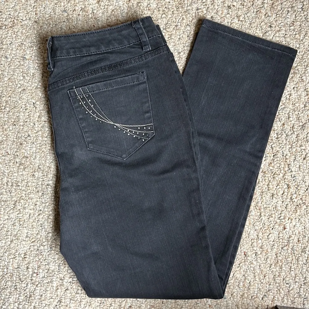 ELLE Monaco Black Denim Jeans Size 14 - Image 4