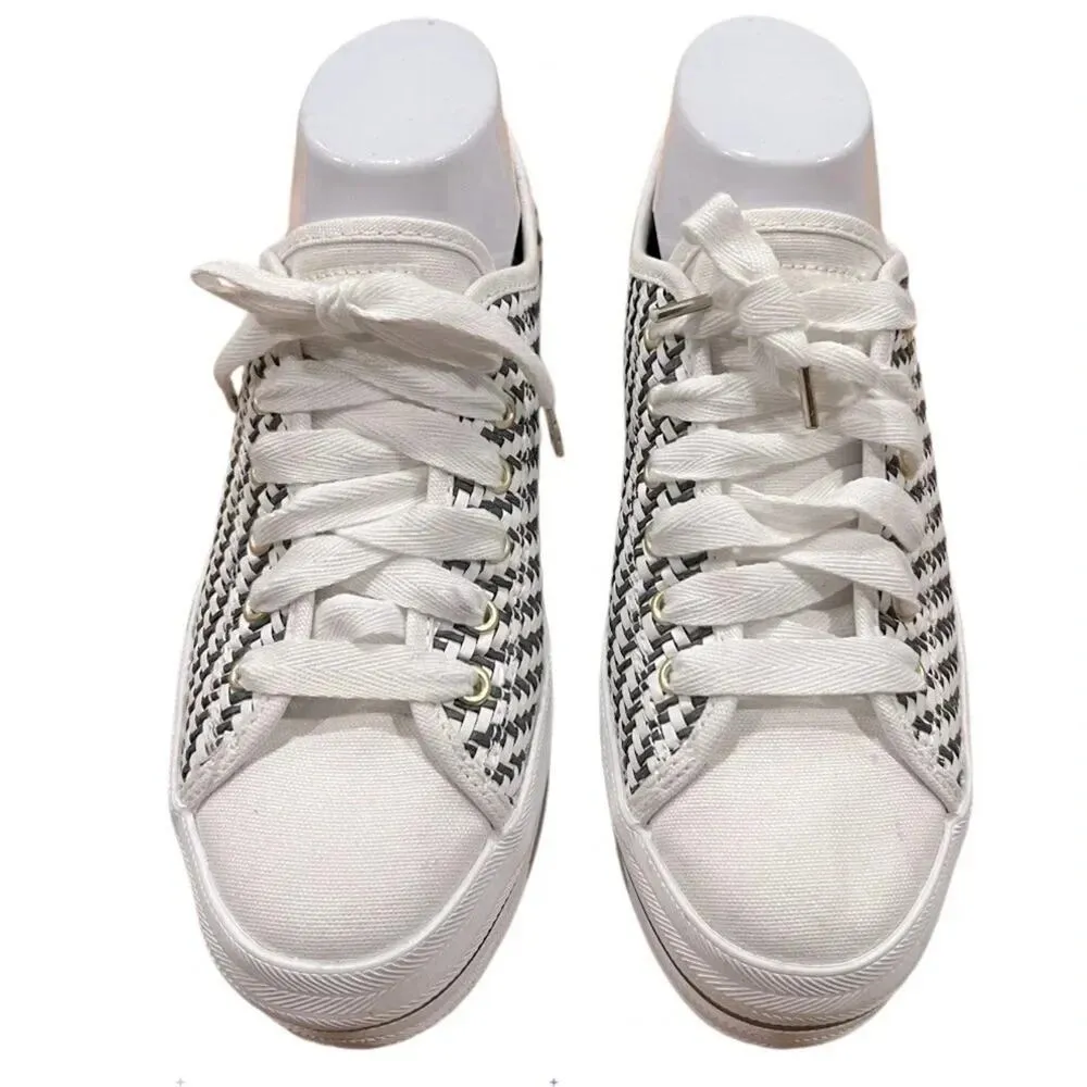 Kate Spade New York Canvas Sneakers Size 8 White - Image 2