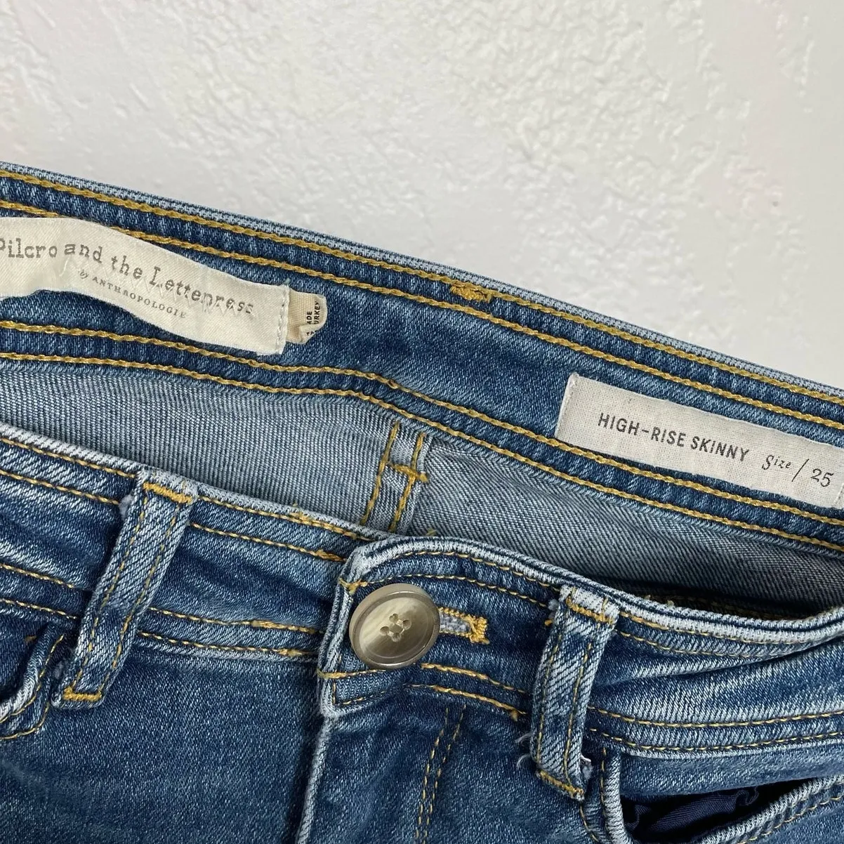 Pilcro and the Letterpress High Rise Skinny Ankle-Zip Jeans Size 25 - Image 6