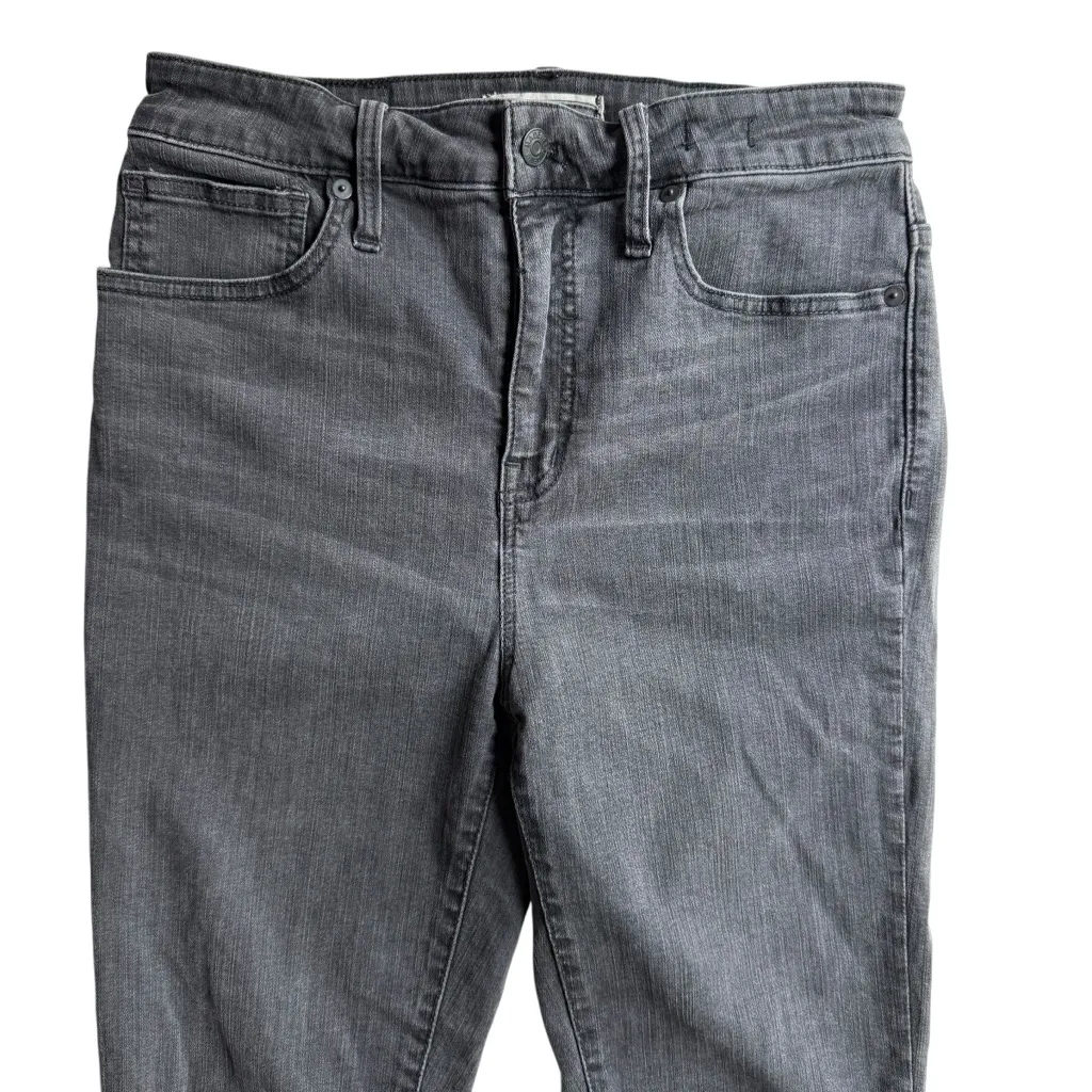 Madewell Curvy High Rise Distressed Skinny Jeans Black Size 29T Denim Raw 29.5L - Image 5