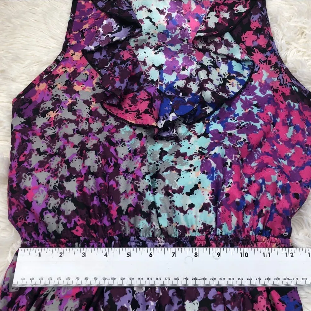 Shameless Pink Dot Ruffle Sleeveless Sheath Dress Size Small Pink - Image 6