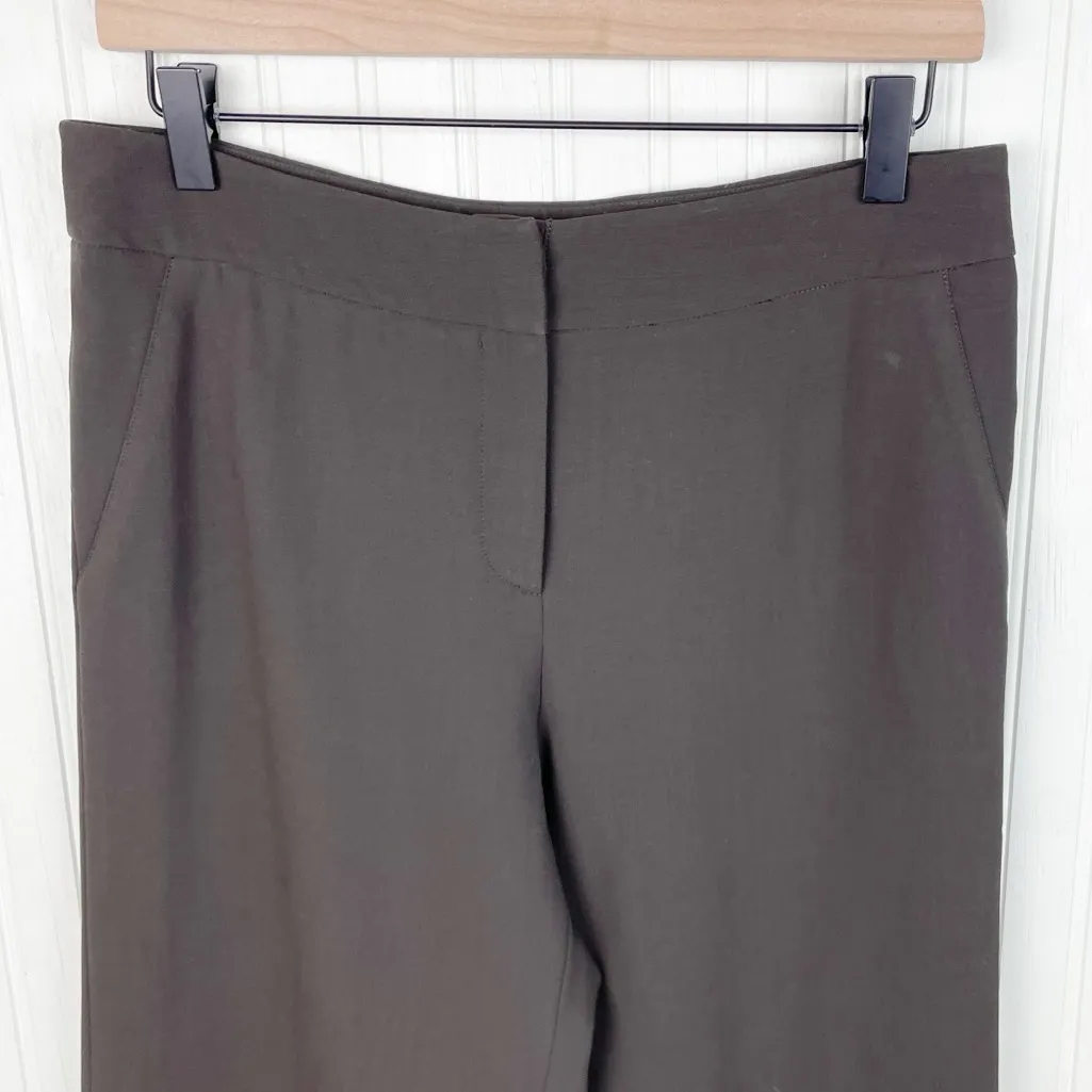 Giorgio Armani Women's Wide Leg Wool Trousers Size 40 Minimalist Y2K Borgo 21 - Image 3