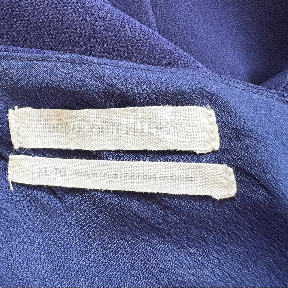 Urban Outfitters Dress Blue Ruffle Mini Slip XL (jrs) Cocktail Party Sleeveless - Image 15