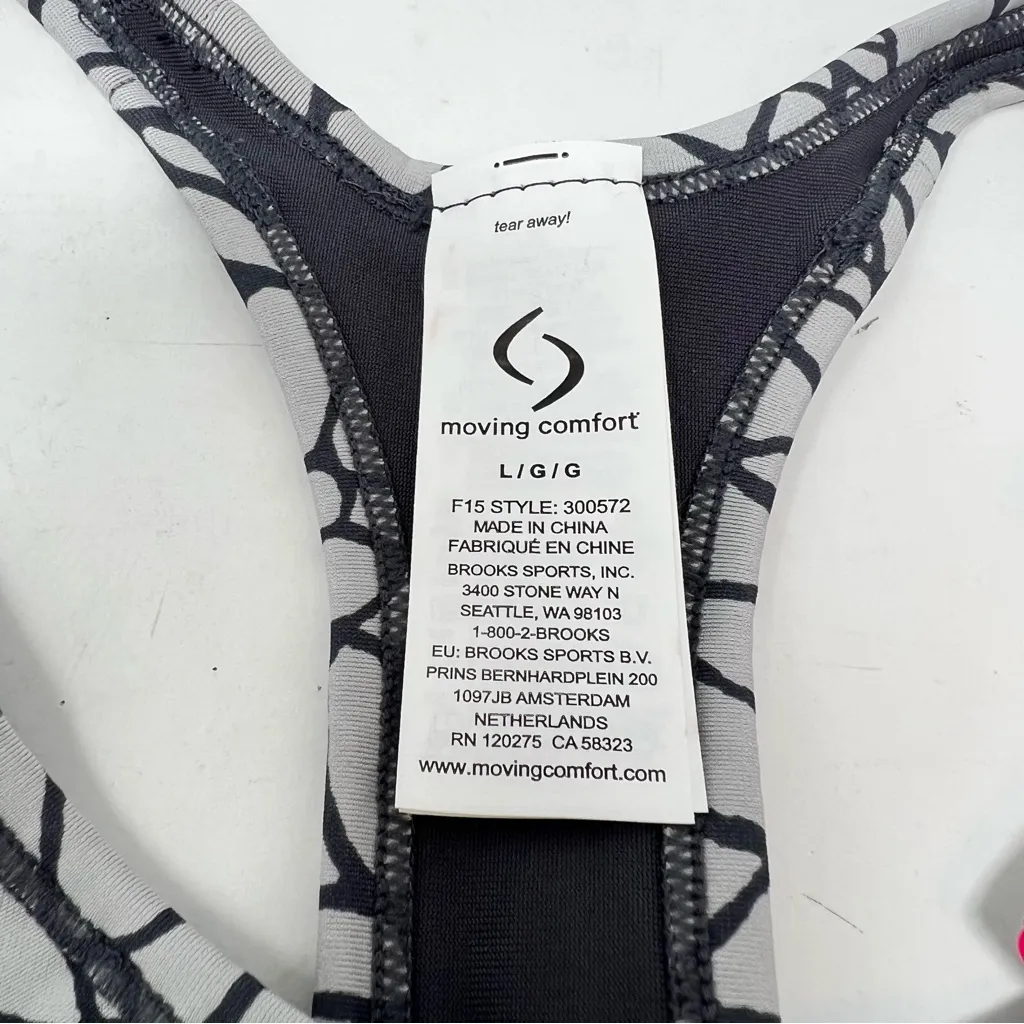 Moving Comfort Switch it up Racer sports bra in Sterling Woven size L Large NWT - Image 8