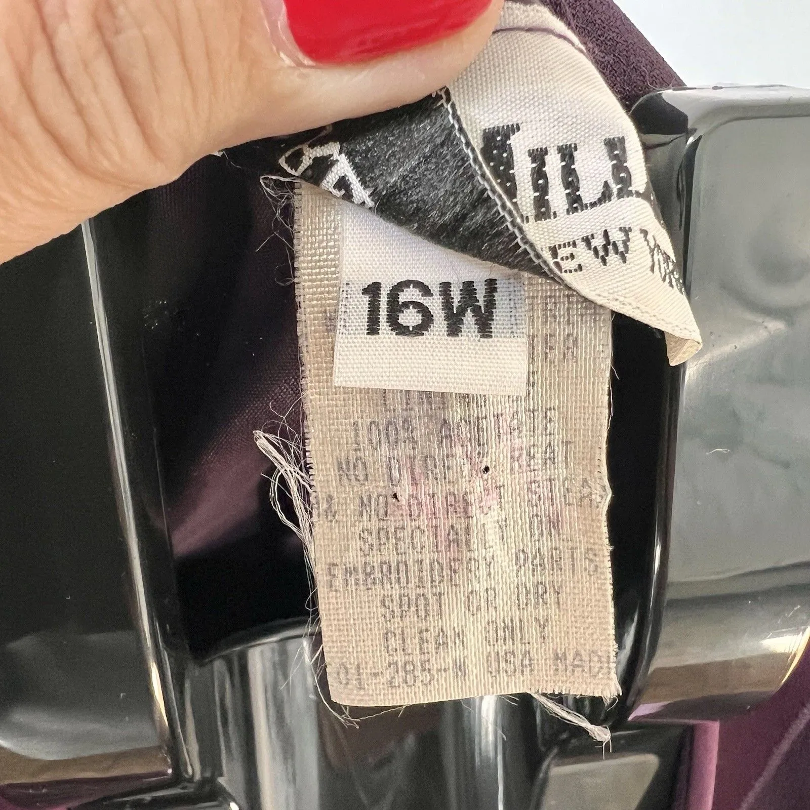 Karen Miller Women’s Open Front Beaded Blazer & Matching Tank Eggplant 16W EUC - Image 9