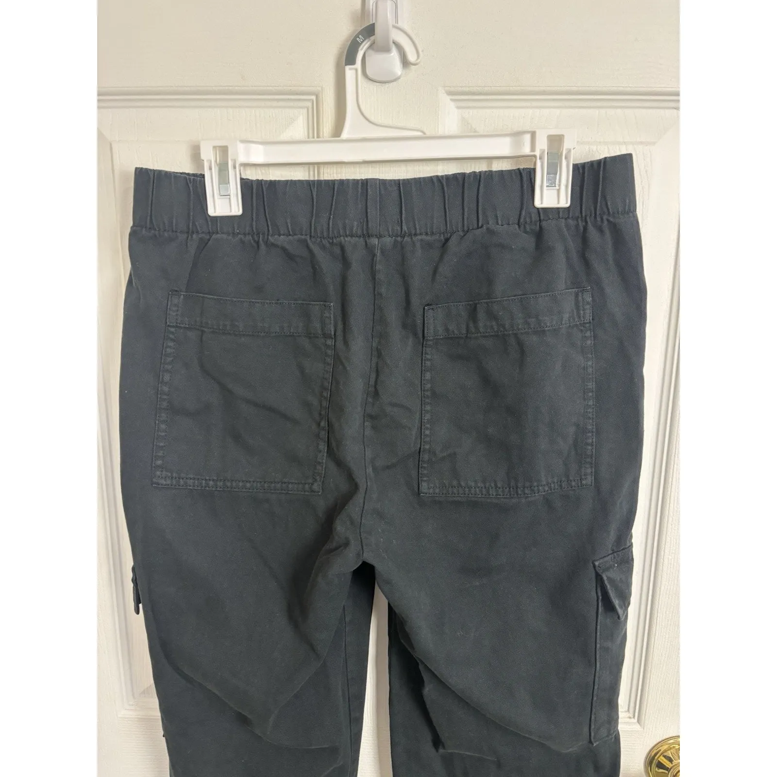 Gap Black Cargo Pocket Pull On Pants Size Medium Cotton Lyocell - Image 4