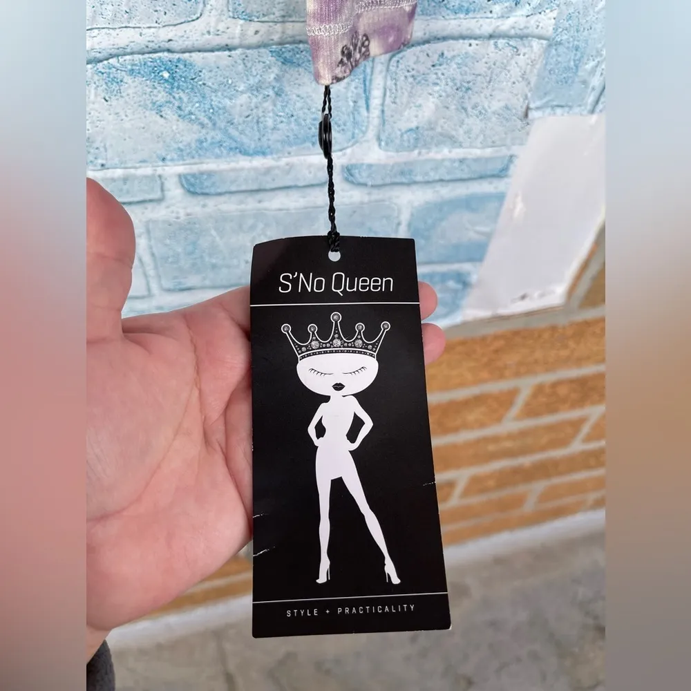 S No Queen thermal top, Crystal bling ski wear, Bling Thermal top size medium Purple - Image 5