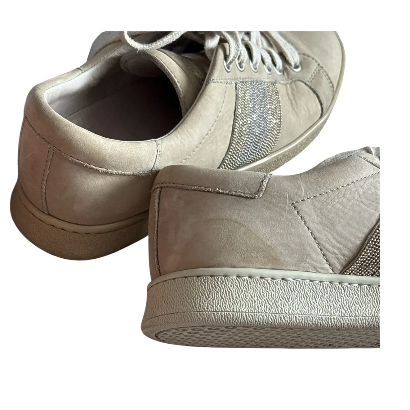 Brunello Cucinelli Suede‎ Striped Sneakers Size 7.5 US (37.5) - Image 4