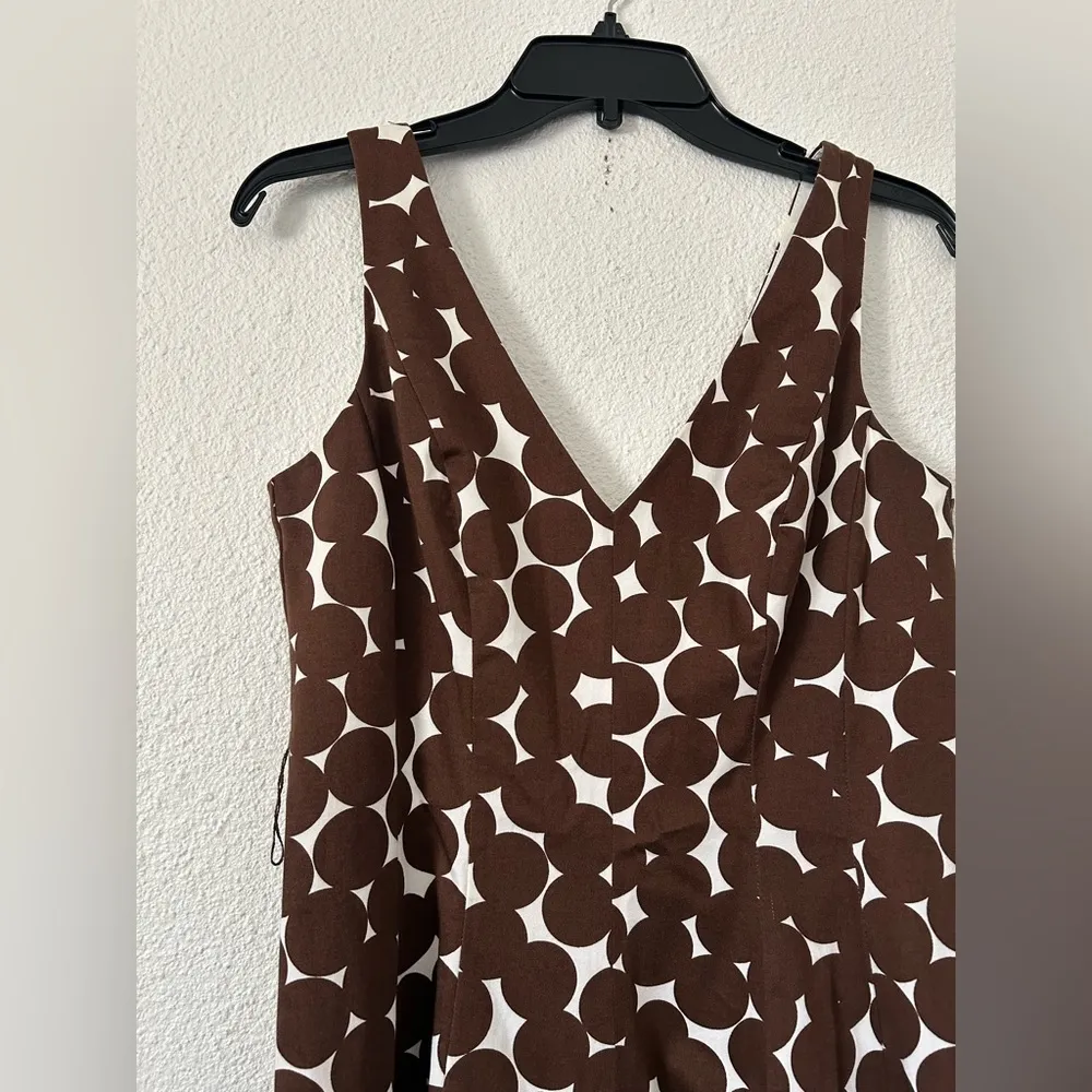 Nine west brown polka dot dress sz 8 - Image 5
