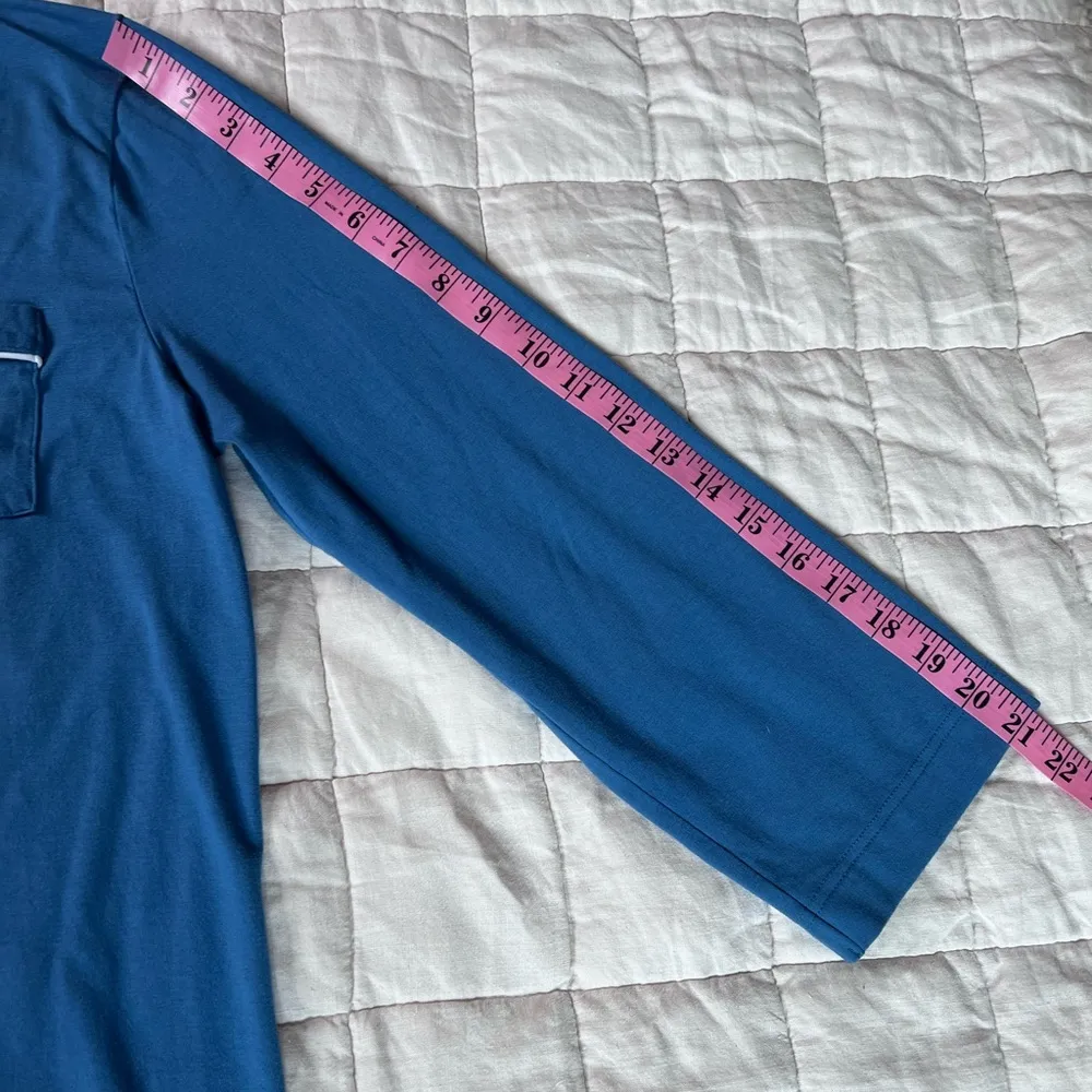 Fishers Finery Blue Bamboo & Organic Cotton Blend Pajama Top - Image 6