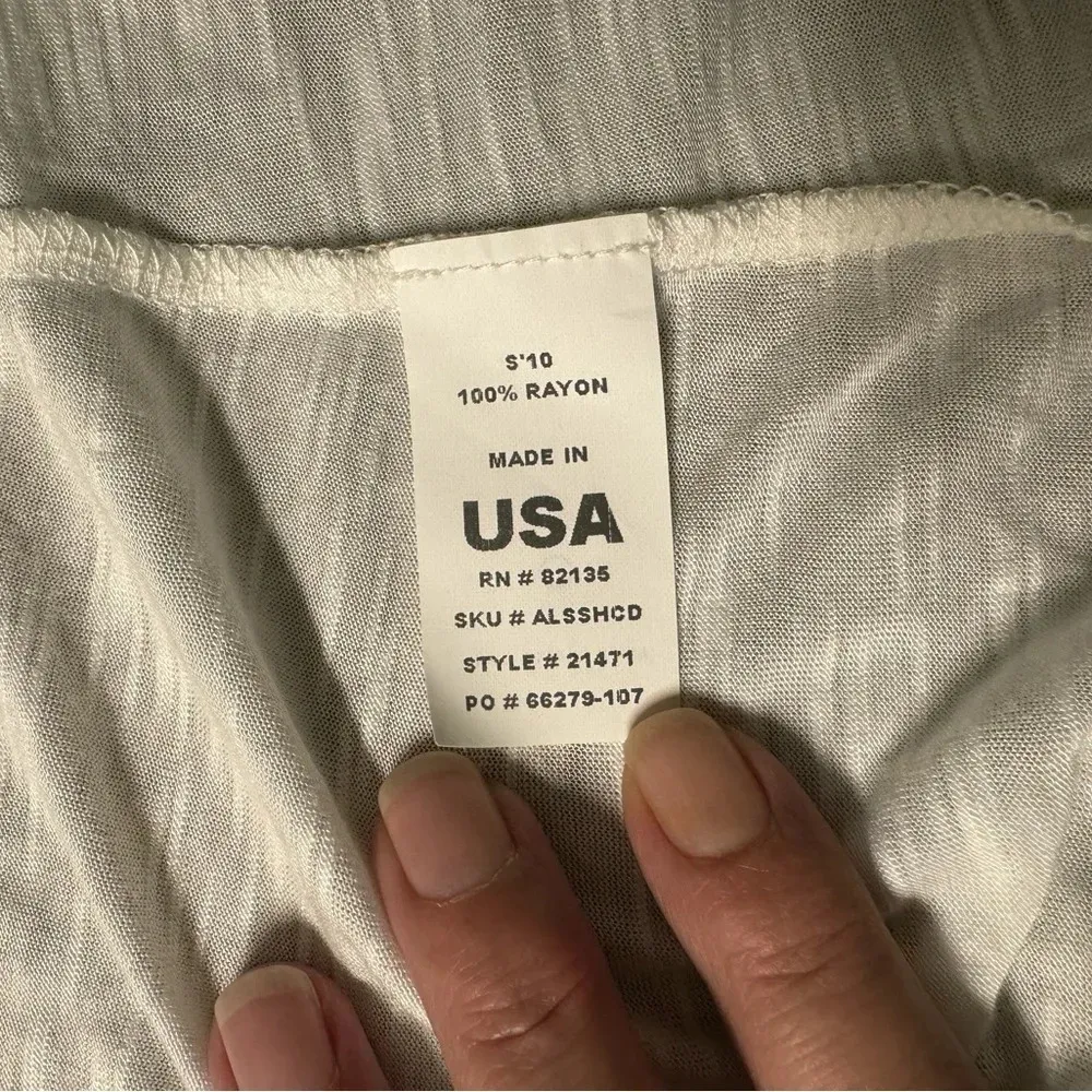 Fresh Produce White Lightweight Slub Open Front Cardigan Size Medium - Image 7