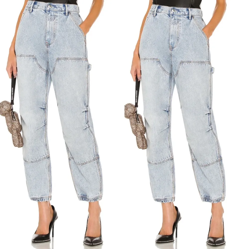 Alexander Wang Double Front Carpenter Jeans in Pebble Bleach - Image 5