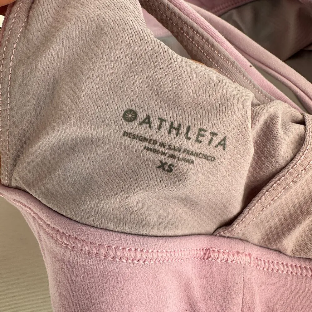 Athleta Pink Sports Bra Size XS - Image 5