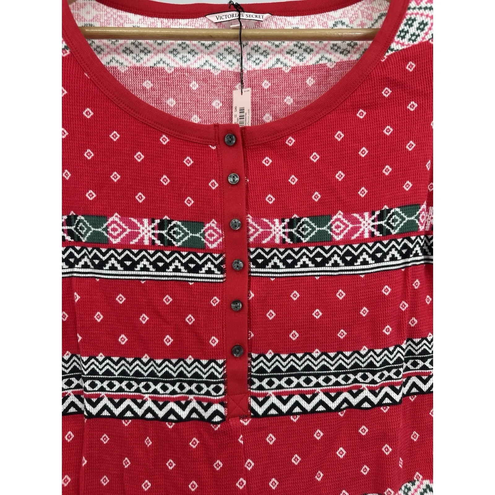 Victoria's Secret Thermal Sleep One Piece Romper Size Small P New With Tags - Image 2