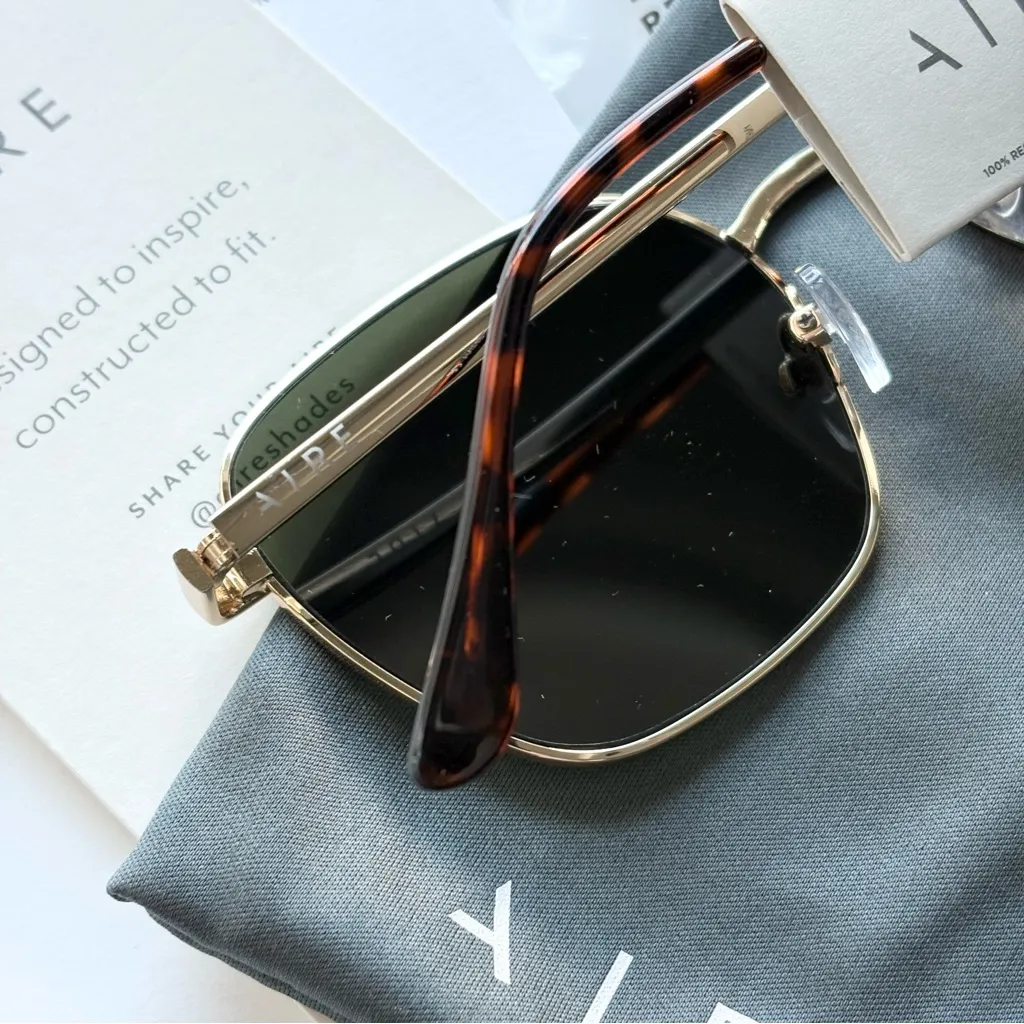 AIRE Spiral Sunglasses NWT Gold - Image 3